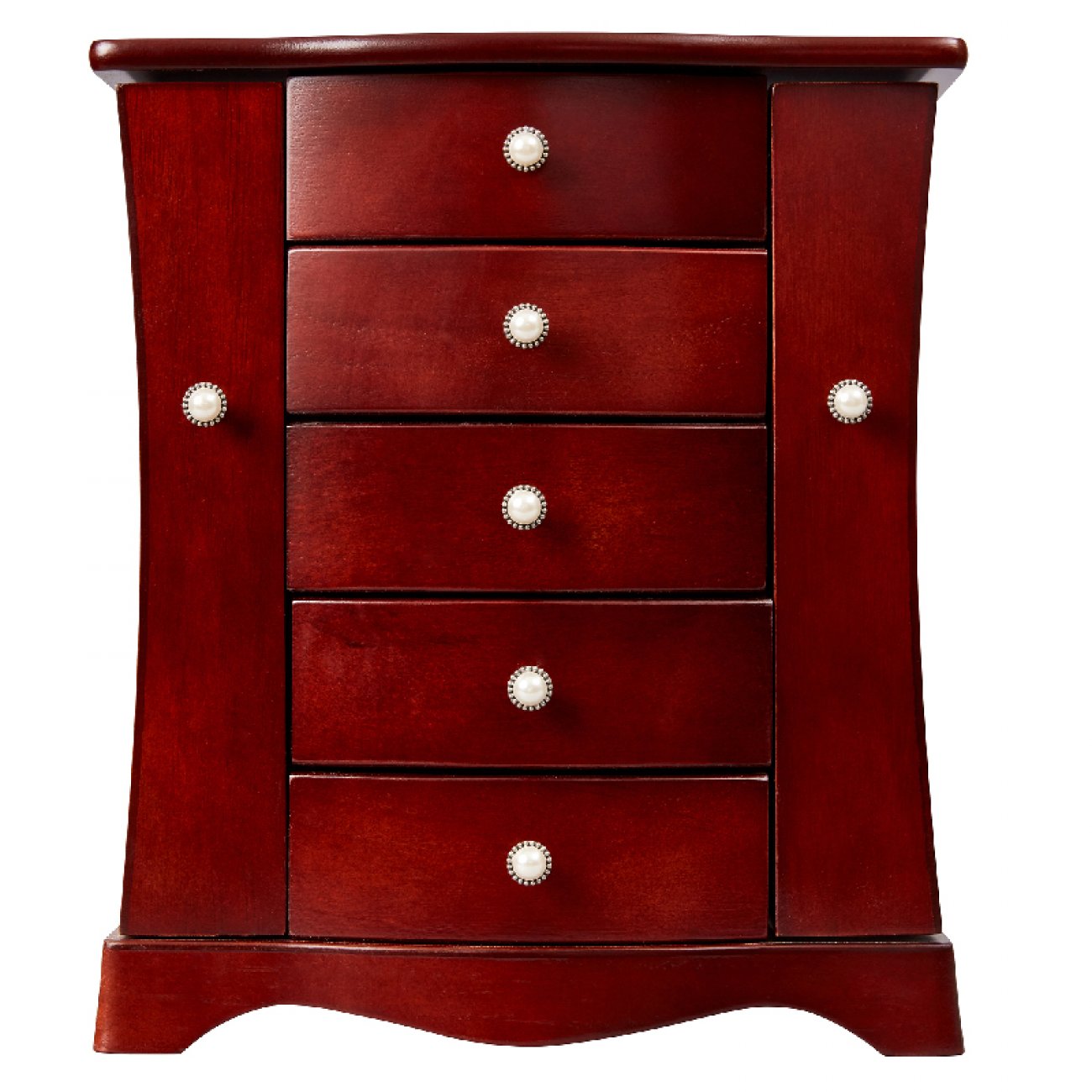 Elegant, Stunning Upright Jewelry Organizer in Mahogany Colored